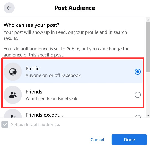 Comment participer Exemple de participation sur Facebook