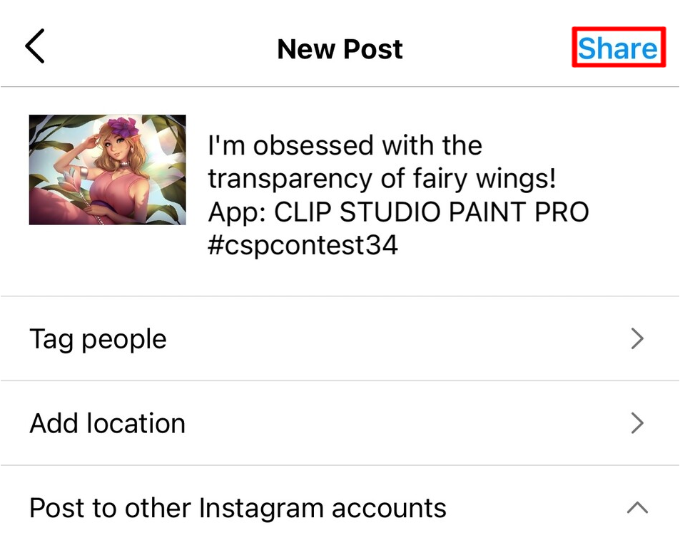 Comment participer Exemple de participation sur Instagram