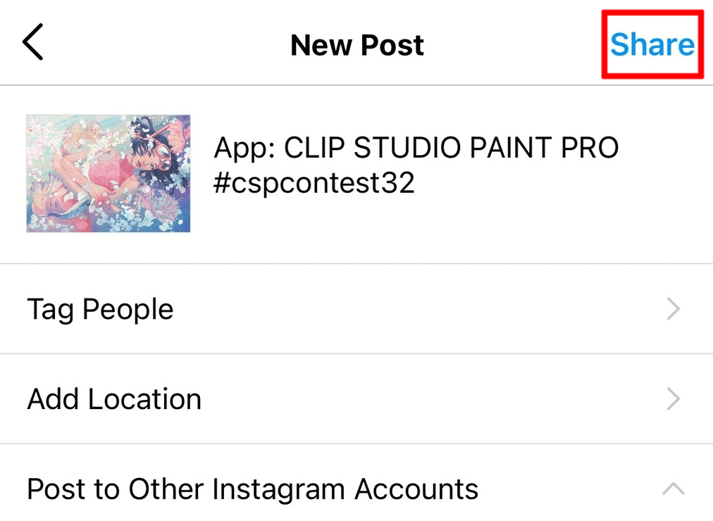 Comment participer Exemple de participation sur Instagram