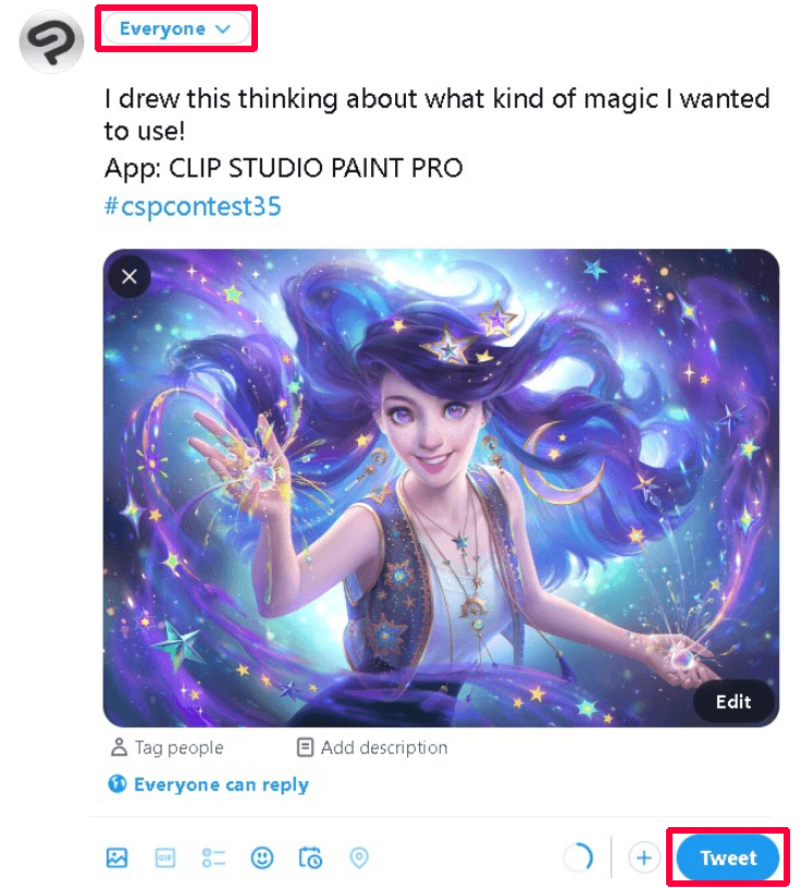 Comment participer Exemple de participation sur Twitter