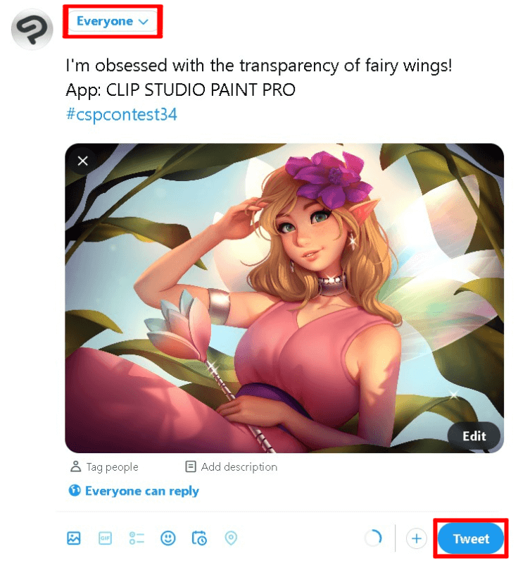 Comment participer Exemple de participation sur Twitter